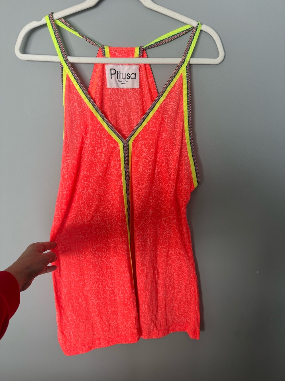 Pitusa Neon Coral Racerback coverup